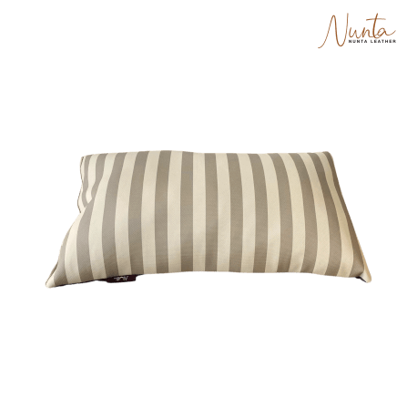 หมอนพิง Nunta Leather รุ่น Sunkissed Size: 18x10 นิ้ว สีกาแฟ-กาแฟอ่อน_0